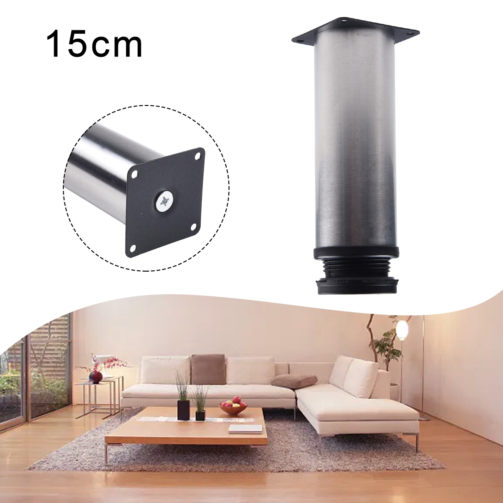 Pata de muebles de acero inoxi - Furniture Hardware Replacement reseña y precio