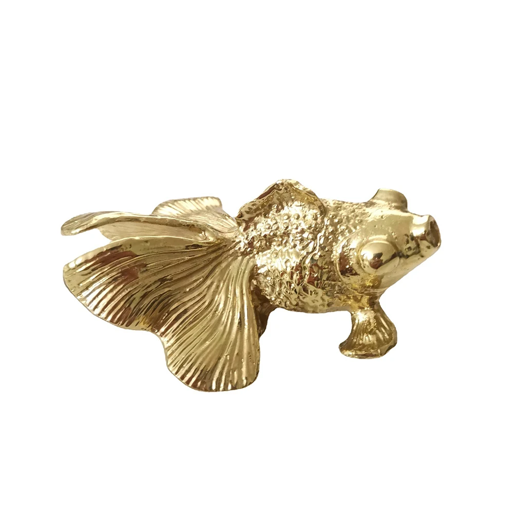 Perilla de pez dorado de latón - Unique Furniture Hardware Pulls reseña y precio